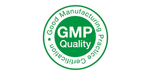 GMP certified manufacturing badge